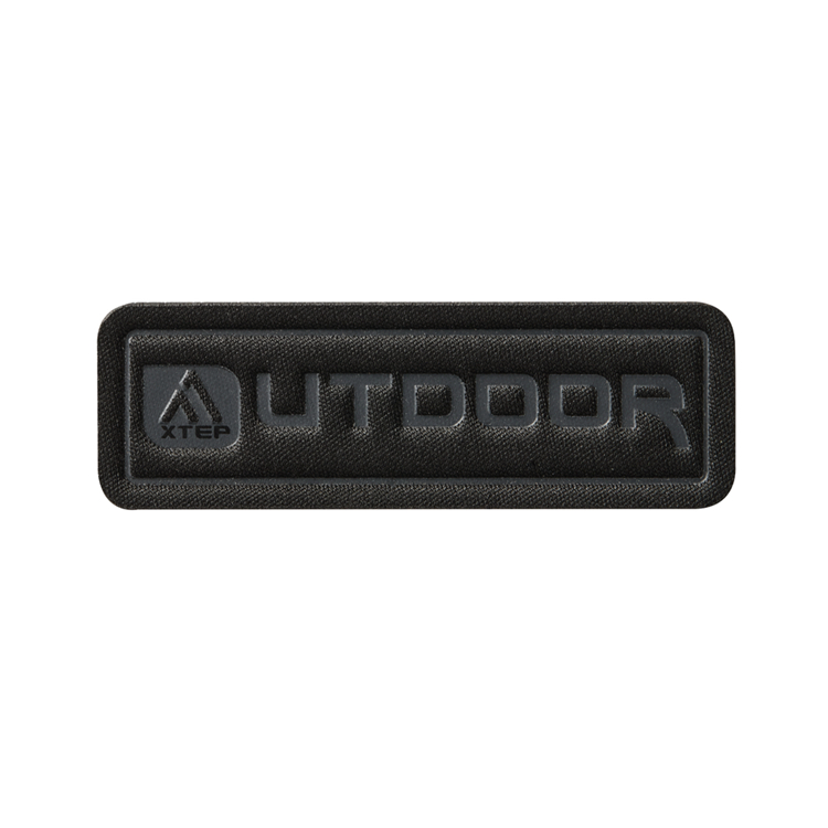 debossed label for outdoor clothing